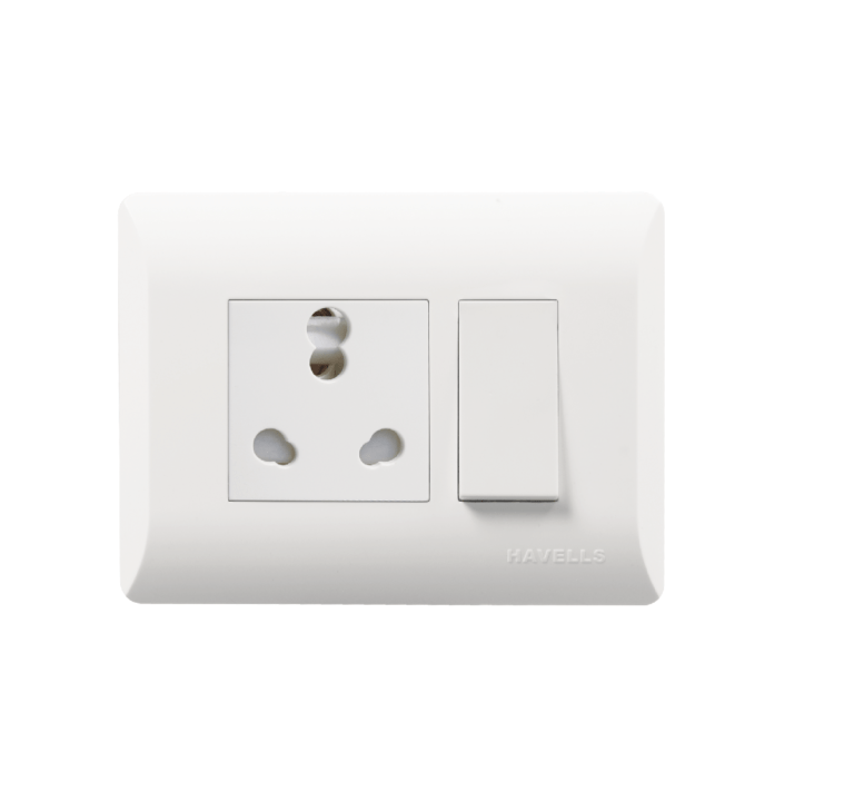 Havells-Coral 3 PIN SOCKET 6A/16A 240V~ (Ref No. AHLKCXW163) - India's ...