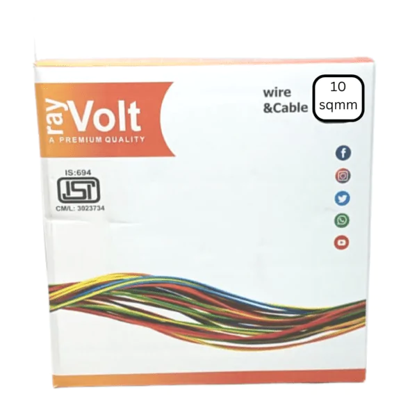 RayVolt Wire 4.0 Sqmm FR PVC with XLPE Double Insulated Cable, Length: 90Mtr